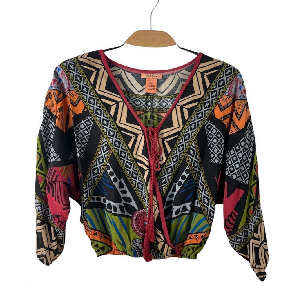 Flying Tomato Multicolor Geometric Blouse - Picture 4 of 7